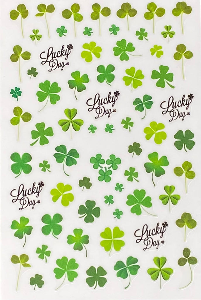 Four leaf clover nail stickers