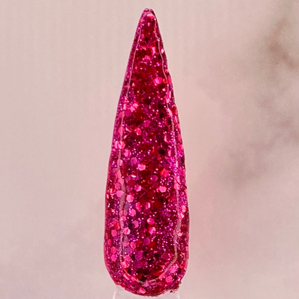 Pink nail glitter