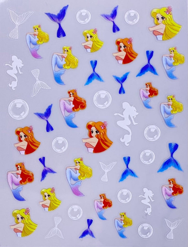 mermaid nail stickers
