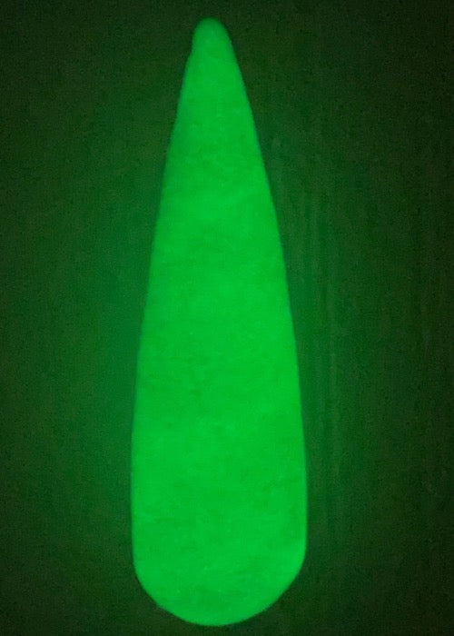 Green glow uv nail color