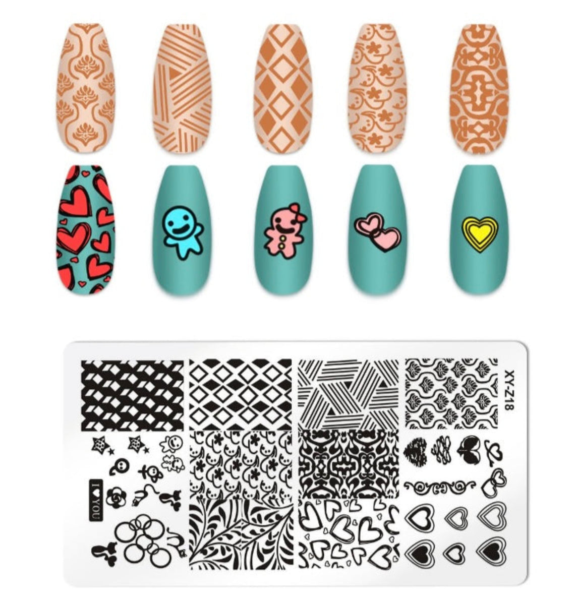Triangular Nails Pattern Stamp Geometric Patterns Stamping Plate – Krival Nails LLC