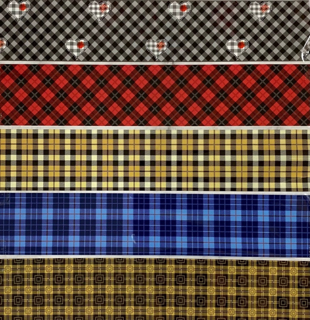 Plaid nail foils