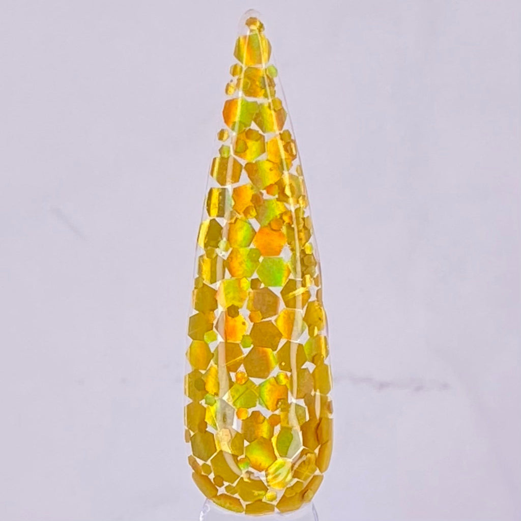 Dip powder Christmas gold