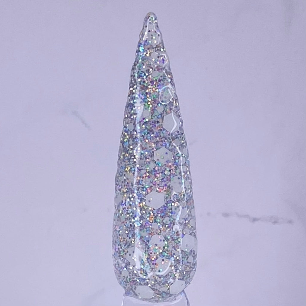 Dip powder silver glitter