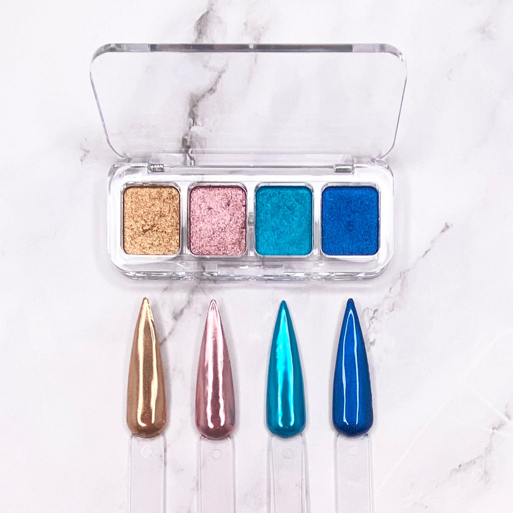 Mirror chrome palette for nails
