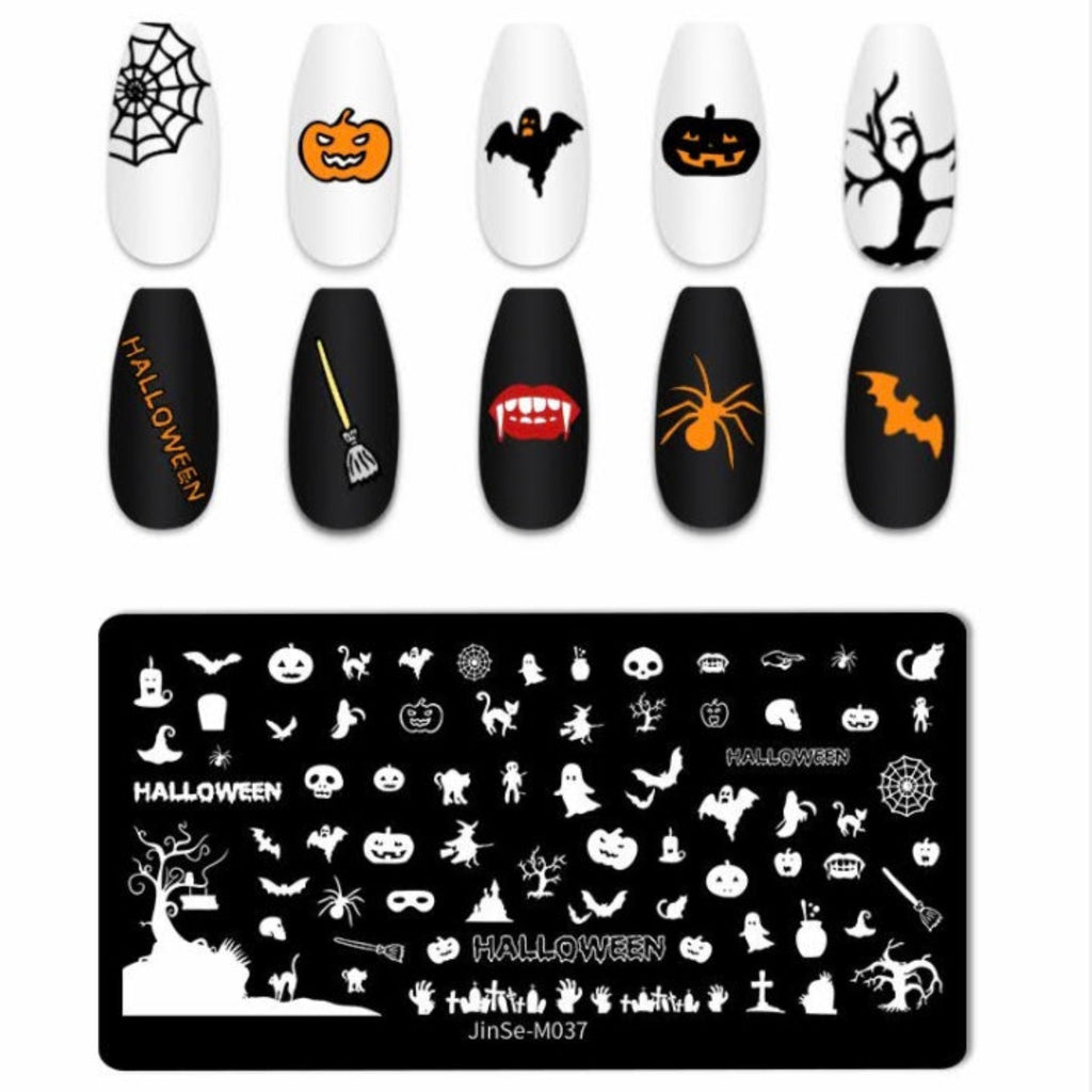 Halloween nail art tamping plate