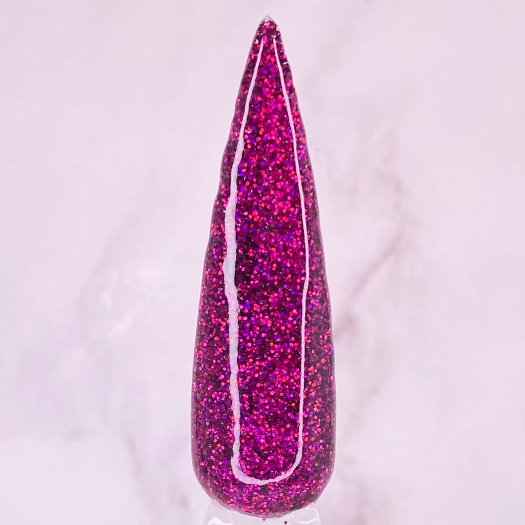 purple and red glitter for nails