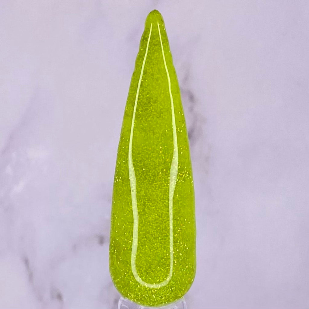 green glitter glow for nails