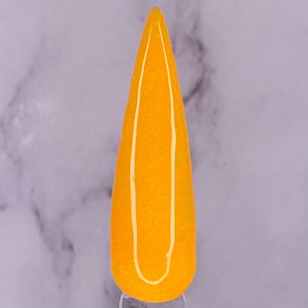 neon orange dip powder glow