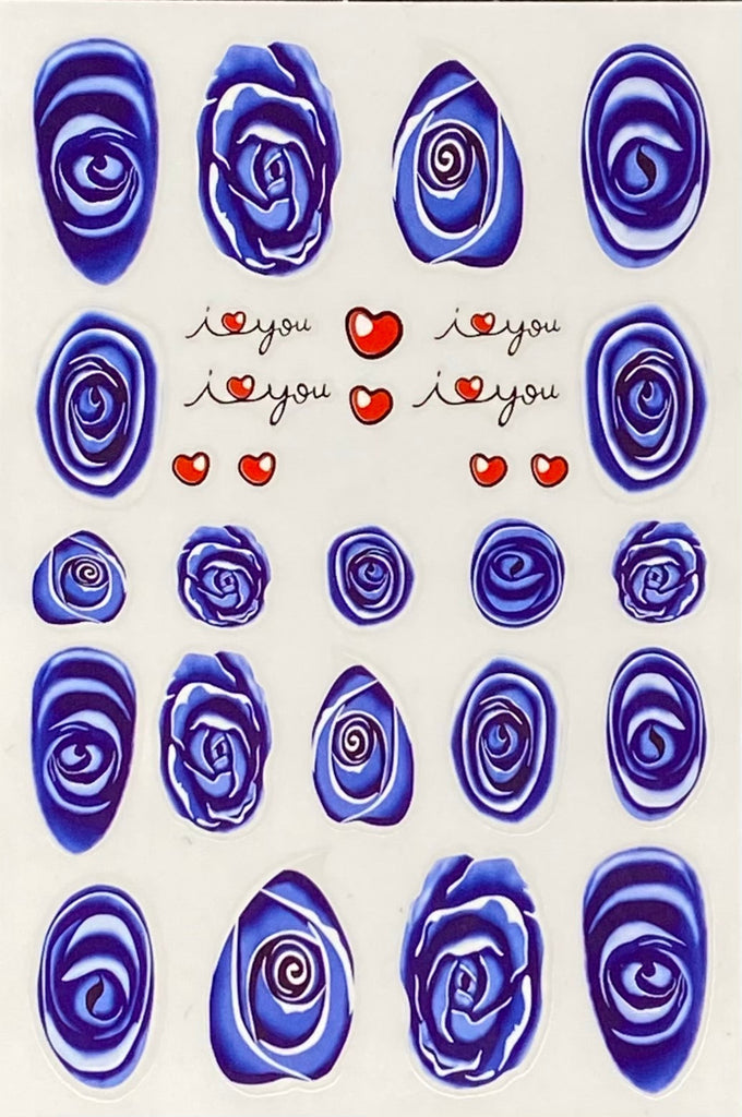 Rose nail stickers