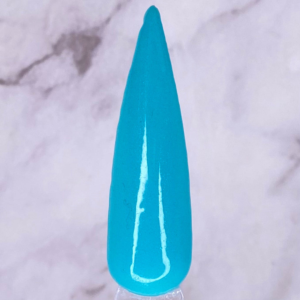 Aqua blue dip powder