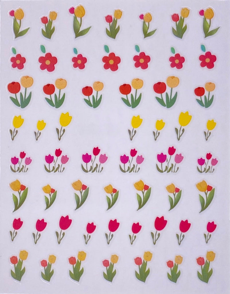 2D nail stickers flowers