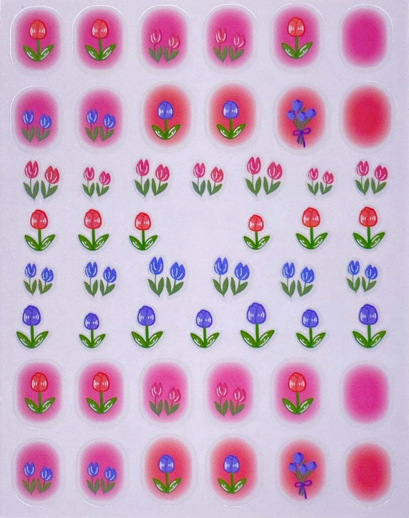 nail stickers flowers 2D