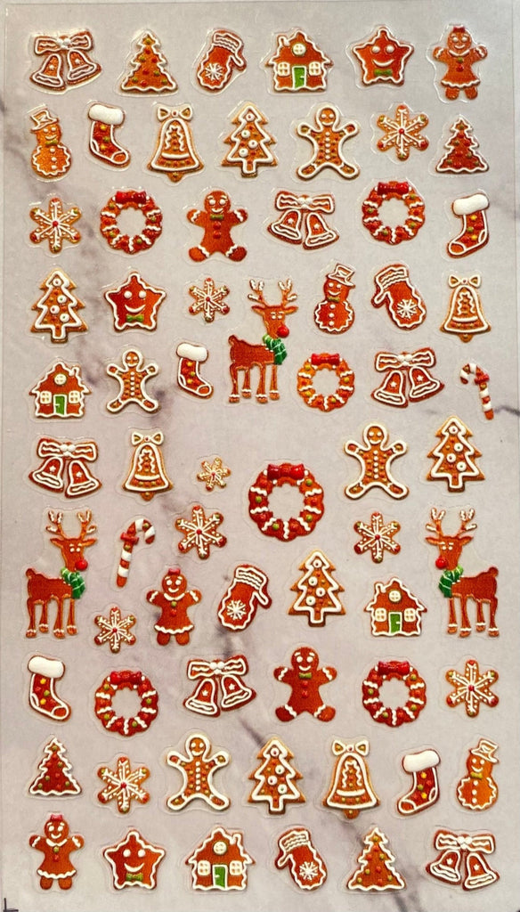 gingerbread nail stickers 5D